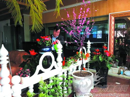 60歲龐奎正養花為樂 把花園搬進了家